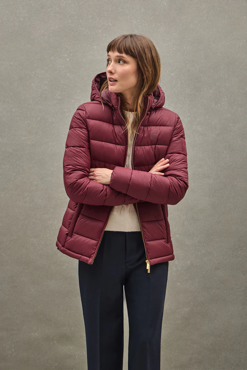 Maroon jacket ultralight with Polo Club logo - Image 3