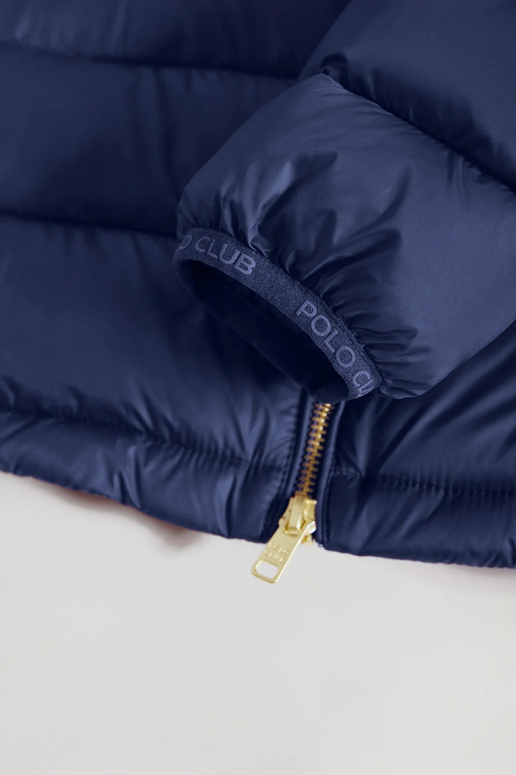 Navy-blue ultralight Carla jacket with hood and Polo Club logo - Image 9