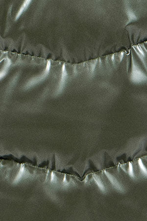 Green metal-effect coat Catele with fixed hood and Polo Club details - Image 8
