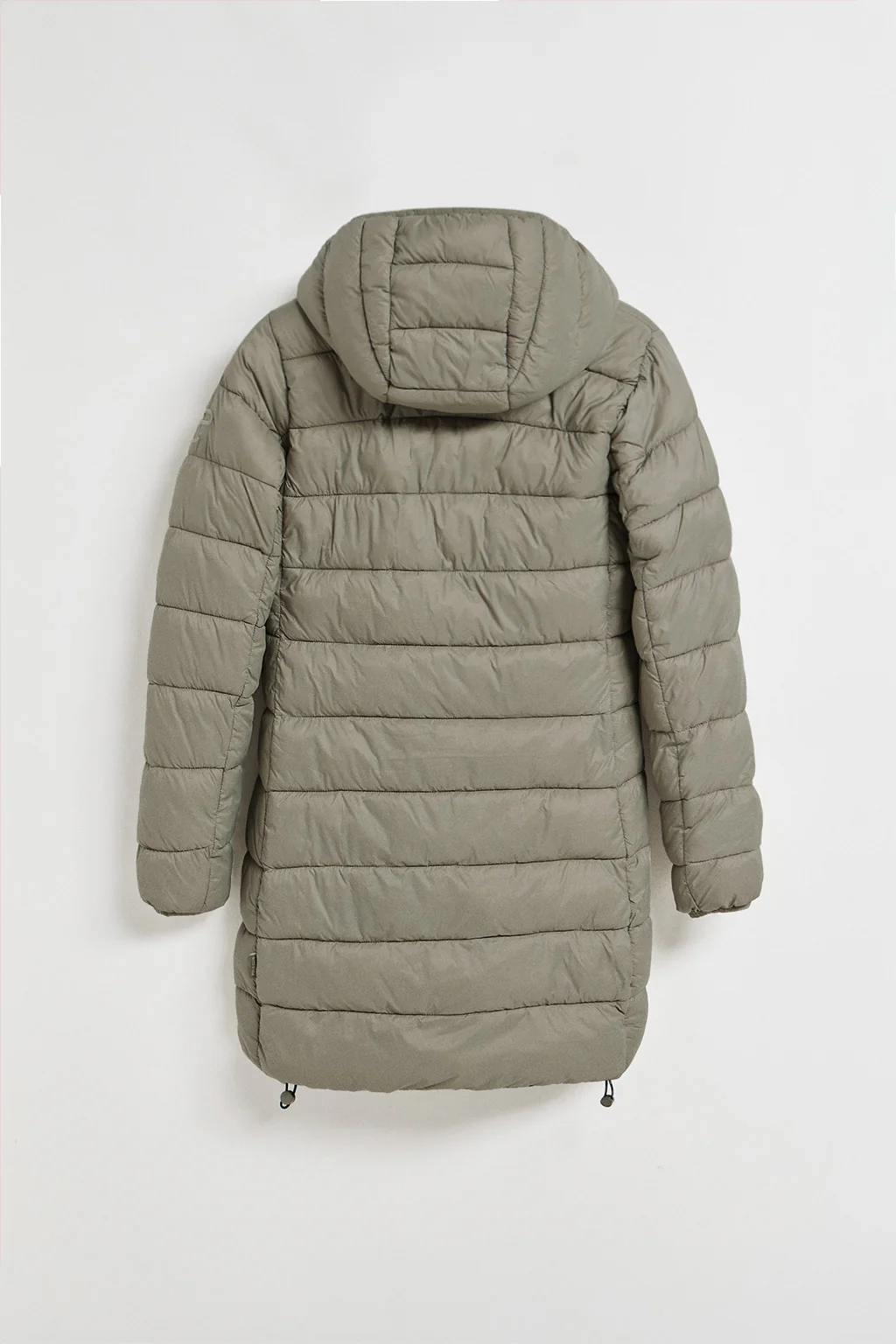 Taupe ultralight coat Cecilia with detachable hood and PC embroidery - Image 7