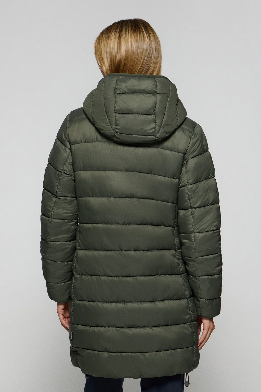 Green ultralight coat Cecilia with detachable hood and PC embroidery - Image 2