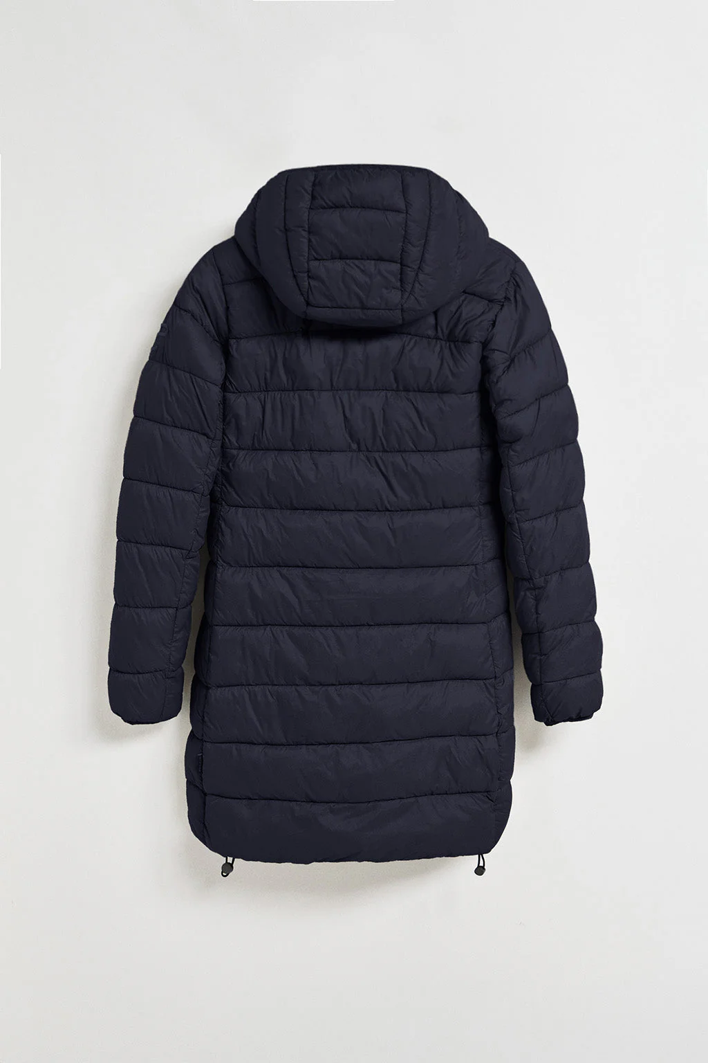 Navy-blue ultralight coat Cecilia with detachable hood and PC embroidery - Image 11