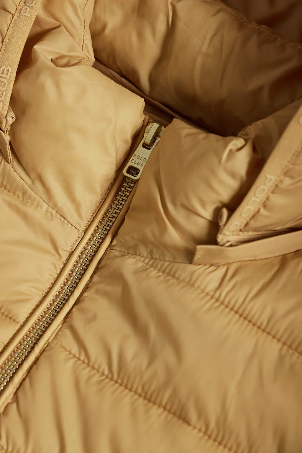 Camel ultralight Charles jacket with hood and Polo Club logo - Image 6