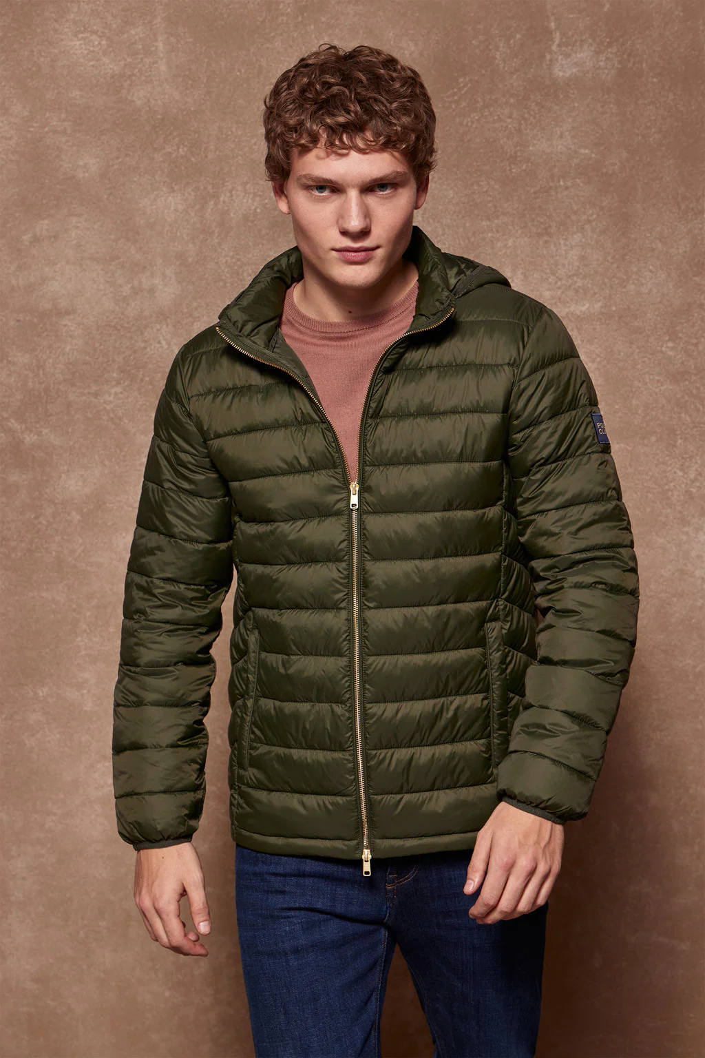 Green ultralight Charles jacket with hood and Polo Club logo - Image 4