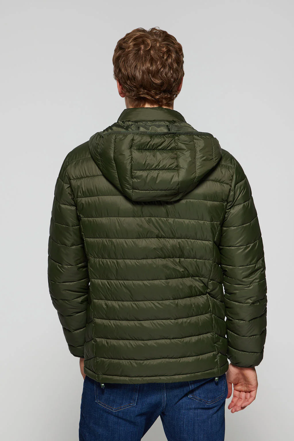 Green ultralight Charles jacket with hood and Polo Club logo - Image 5