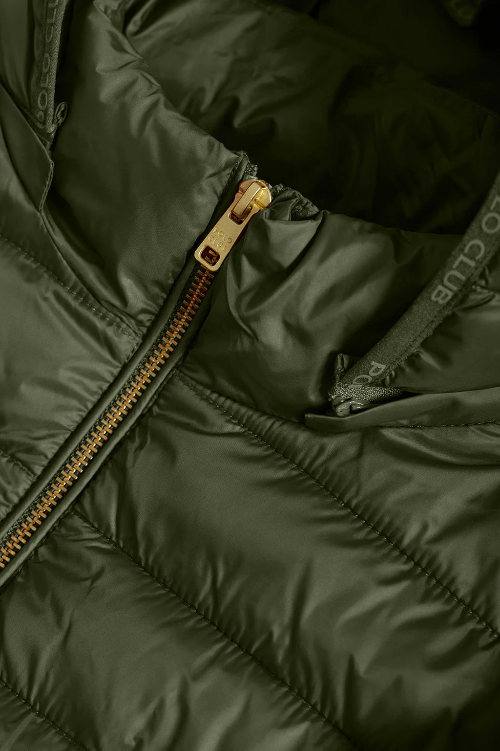 Green ultralight Charles jacket with hood and Polo Club logo - Image 7