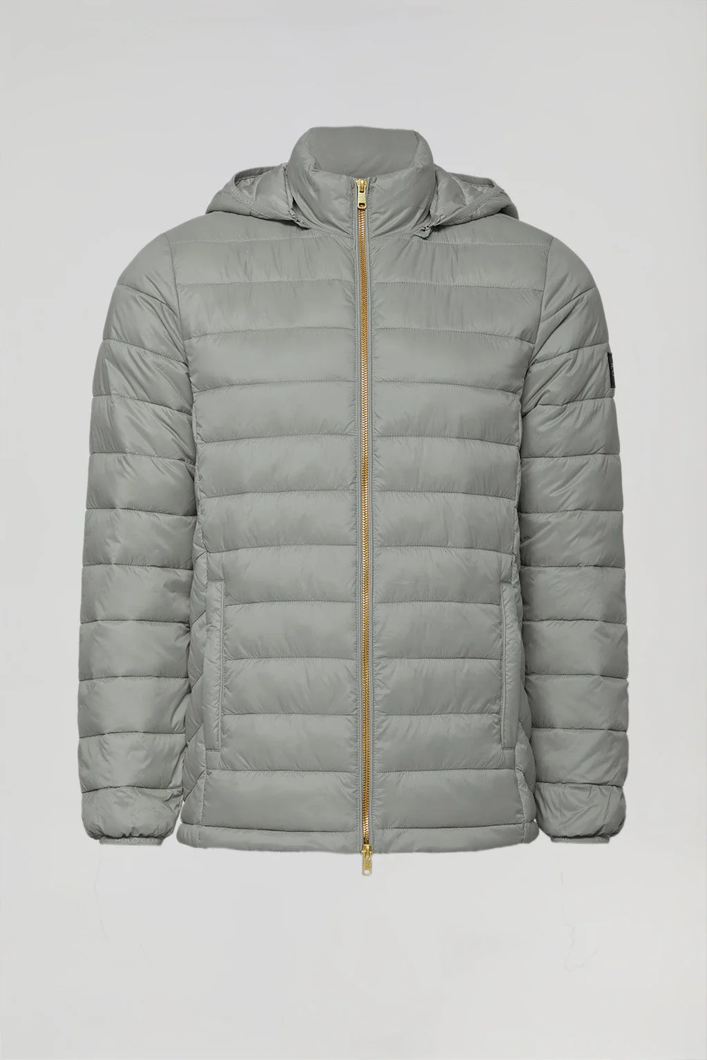 Grey ultralight Charles jacket with hood and Polo Club logo - Image 10