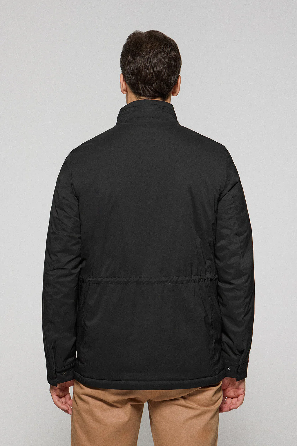 Black lightweight Parka Chelsea with branded patch - Image 7