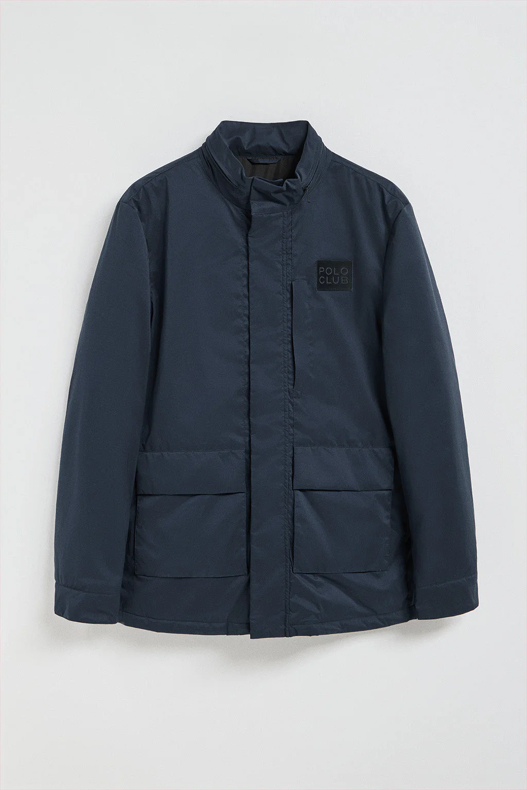 Navy-blue lightweight Parka Chelsea with branded patch - Image 11