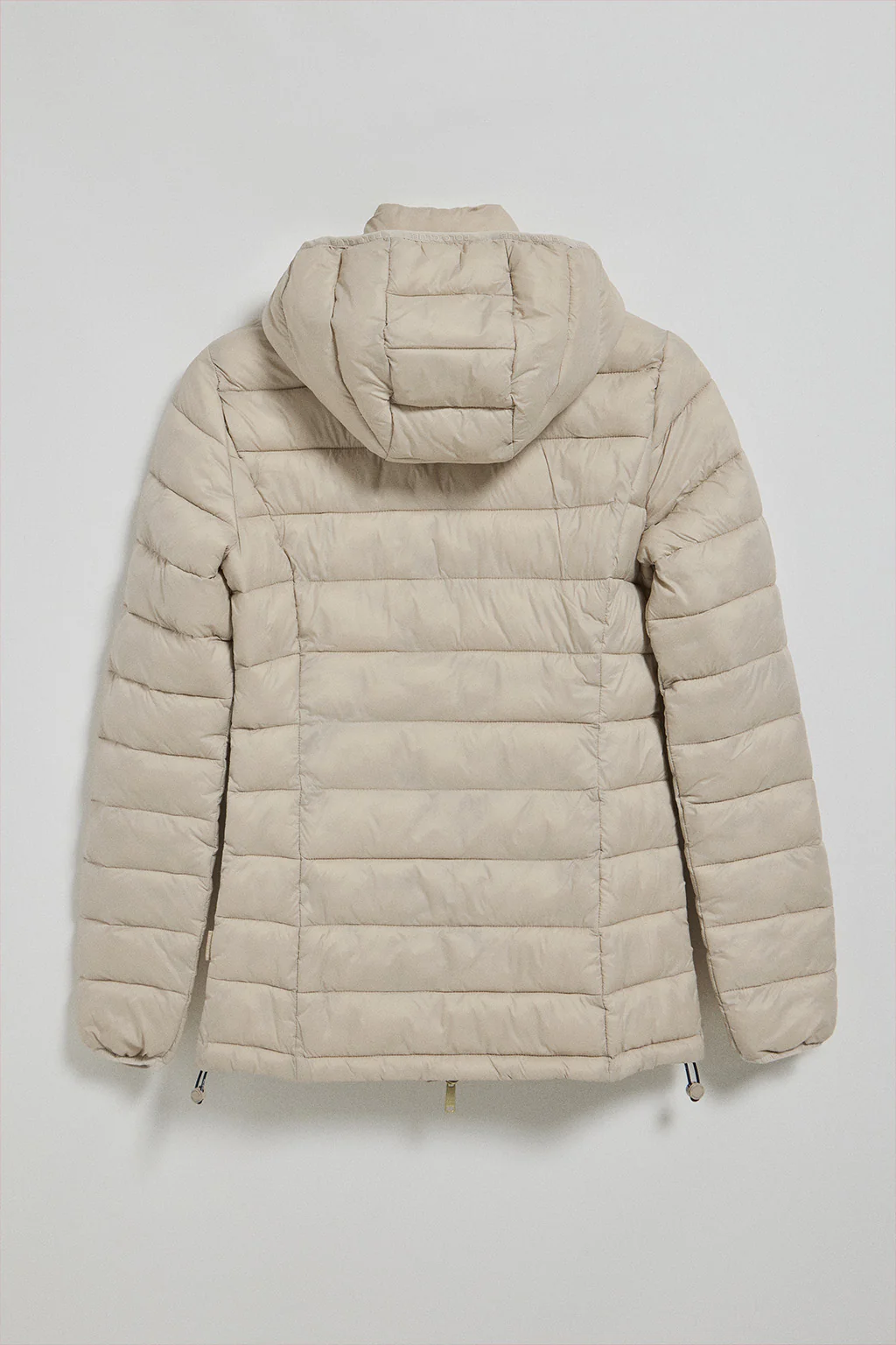 Dark-beige ultralight jacket Cintia with detachable hood and PC embroidery - Image 6