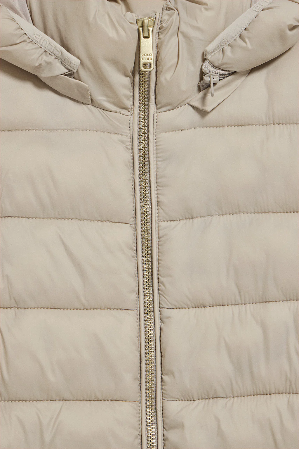 Dark-beige ultralight jacket Cintia with detachable hood and PC embroidery - Image 8