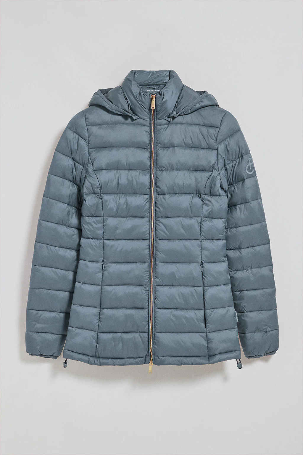 Denim-blue ultralight jacket Cintia with detachable hood and PC embroidery - Image 5