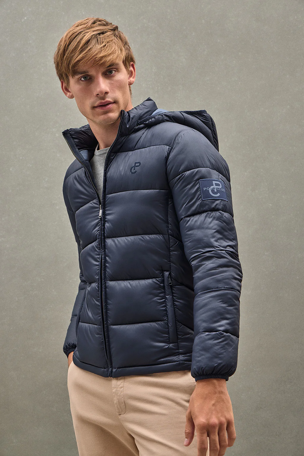 Navy-blue jacket Ciro with Polo Club logo