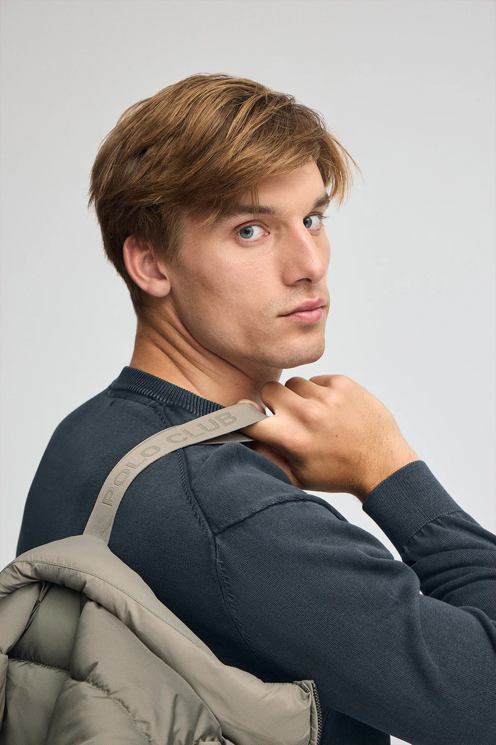 Stone-grey jacket Ciro with Polo Club logo - Image 4