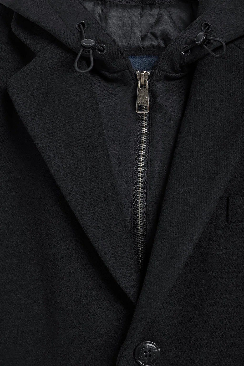 Black coat Claude with Polo Club details - Image 7