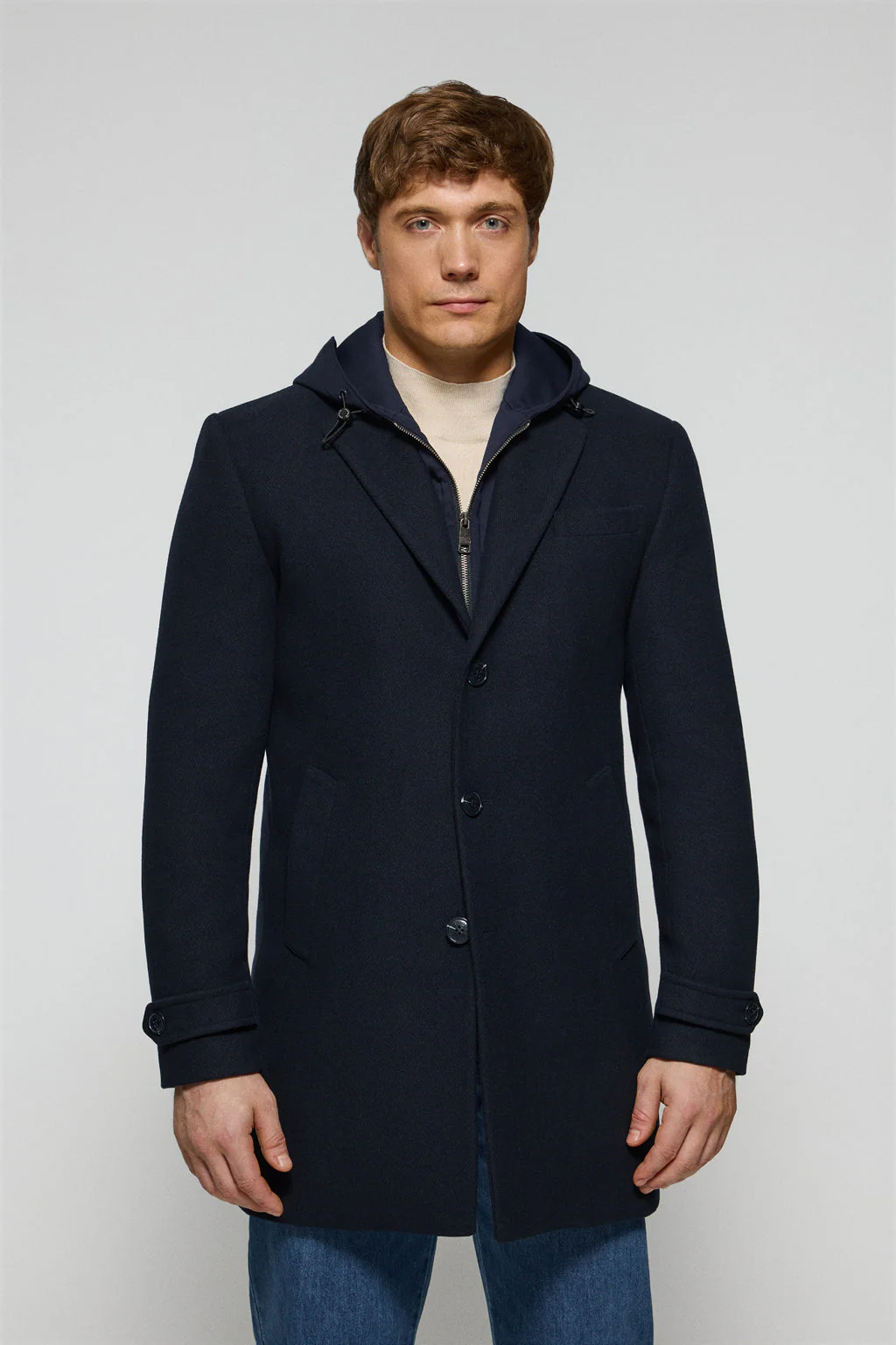 Navy-blue coat Claude with Polo Club details