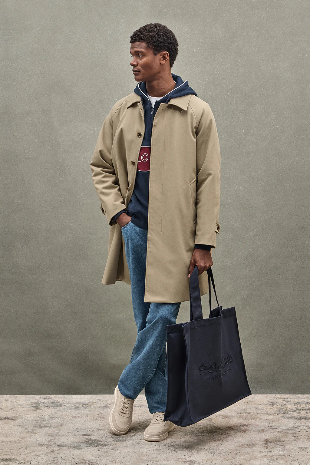 Stone-grey coat Clemson with Polo Club logo - Image 4