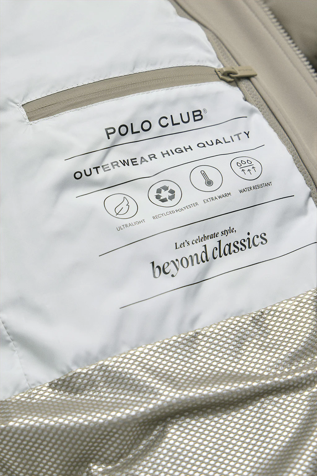 Stone-grey jacket Comet with Polo Club logo - Image 9