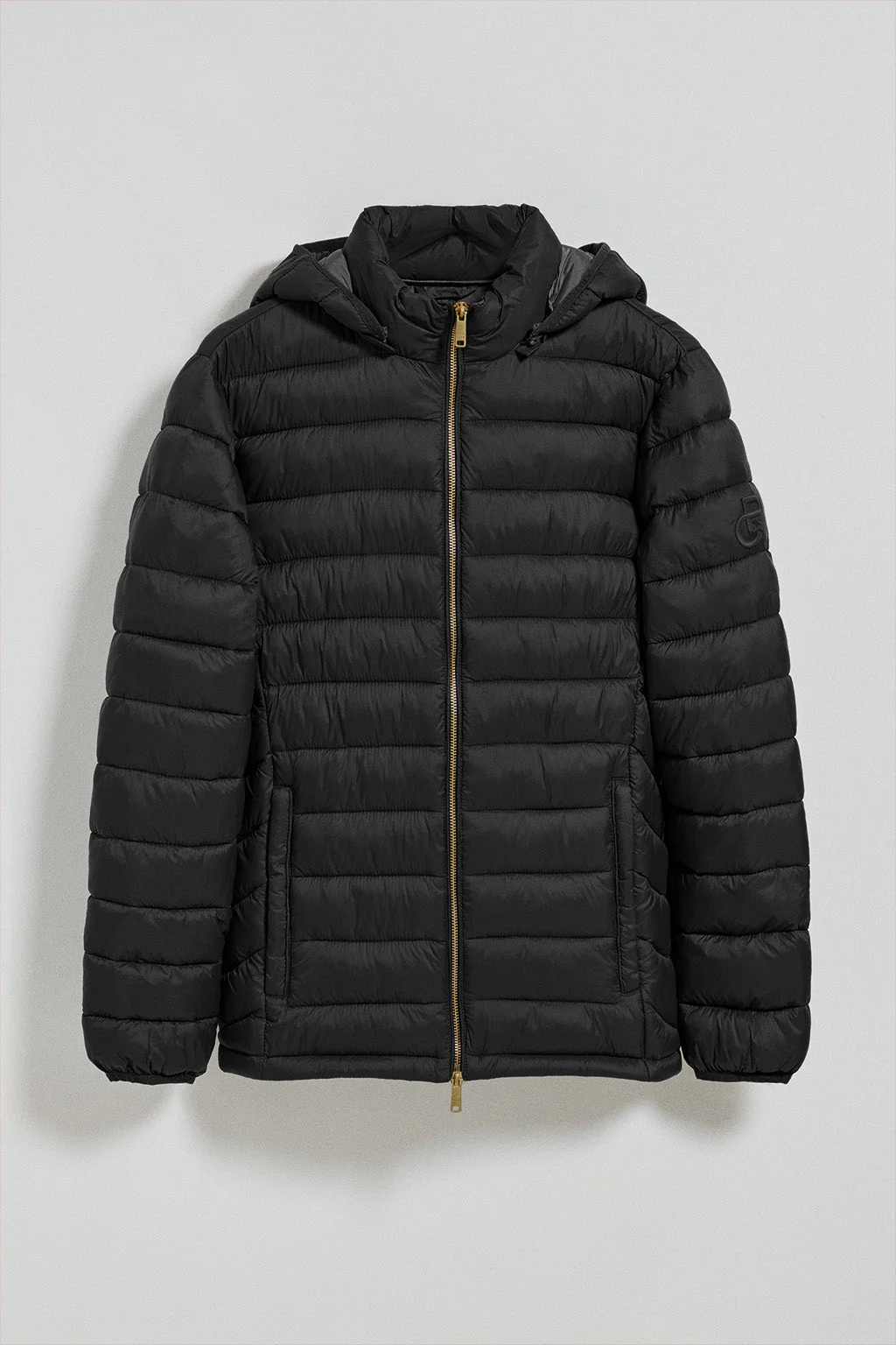 Black ultralight jacket Corey with detachable hood and PC embroidery - Image 5
