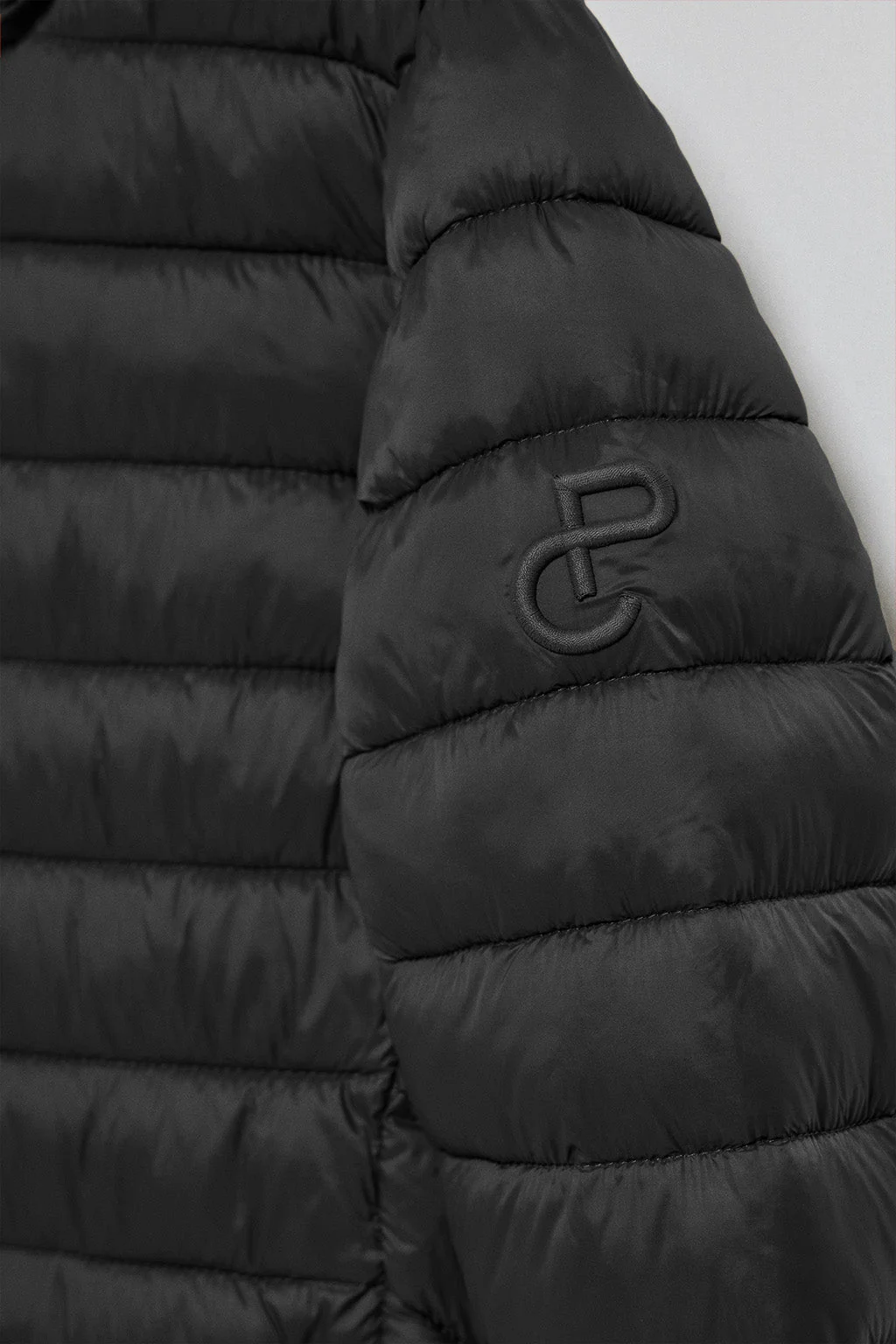 Black ultralight jacket Corey with detachable hood and PC embroidery - Image 7