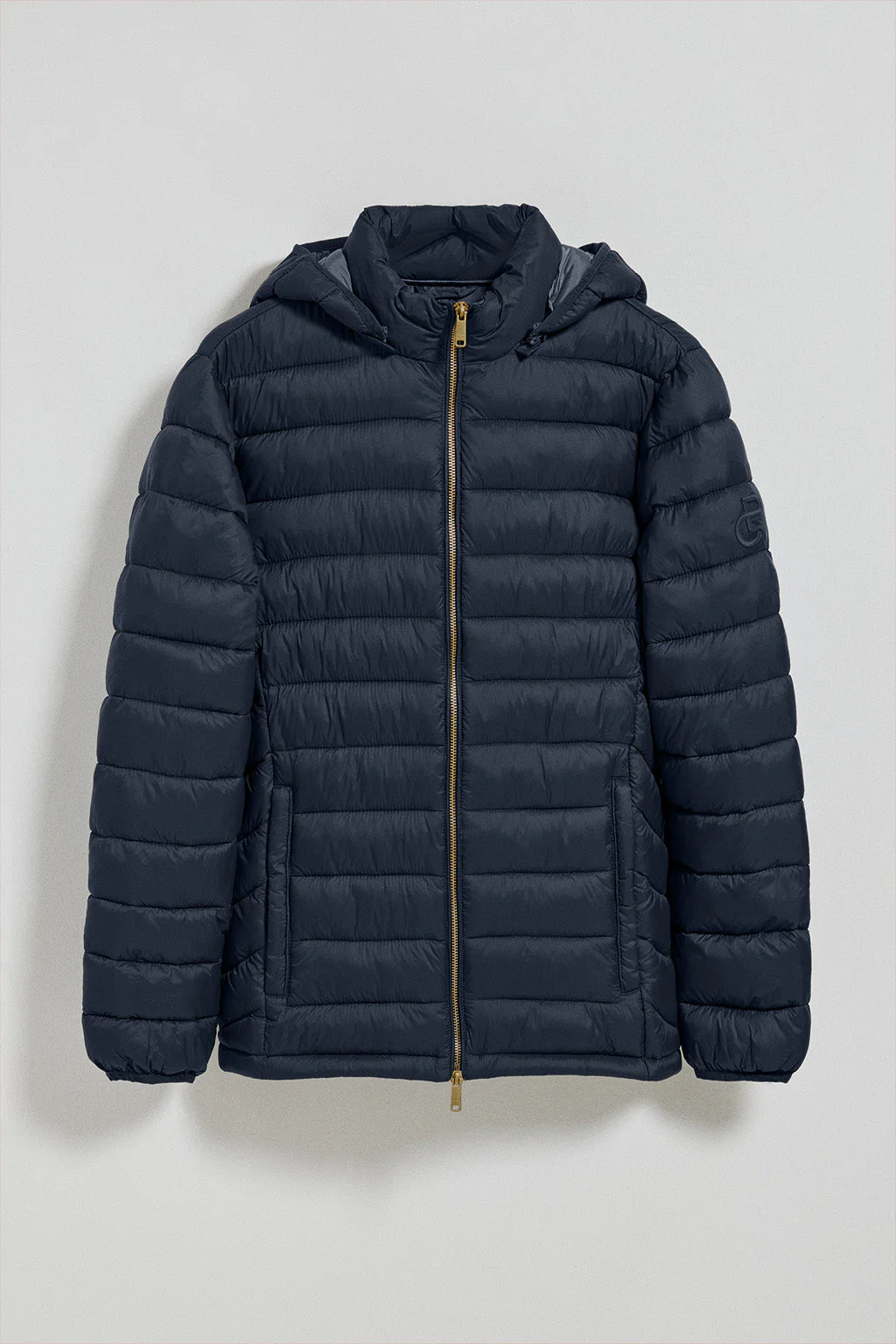 Navy-blue ultralight jacket Corey with detachable hood and PC embroidery - Image 7