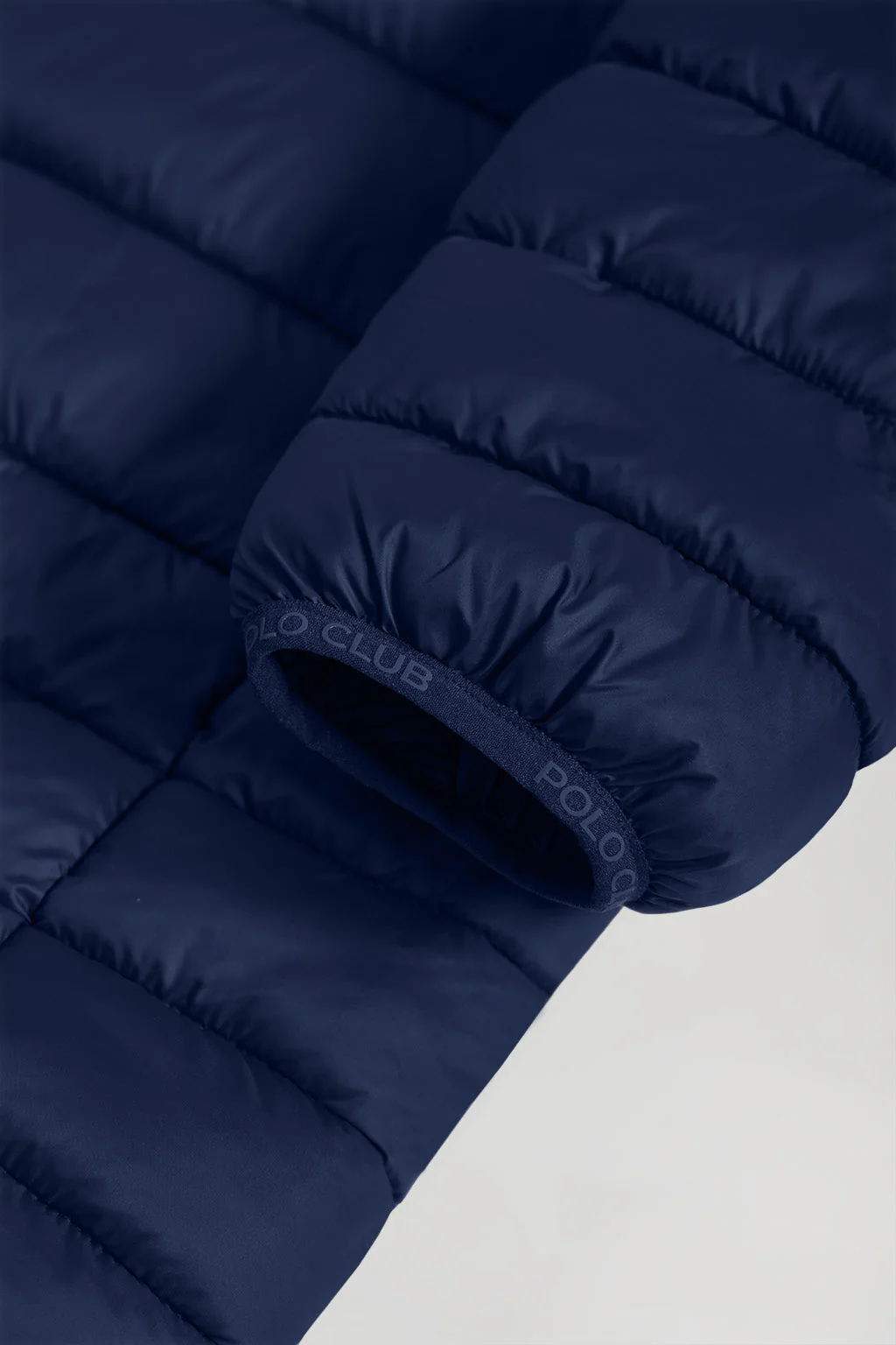 Navy-blue ultralight Corinne coat with hood and Polo Club logo - Image 10