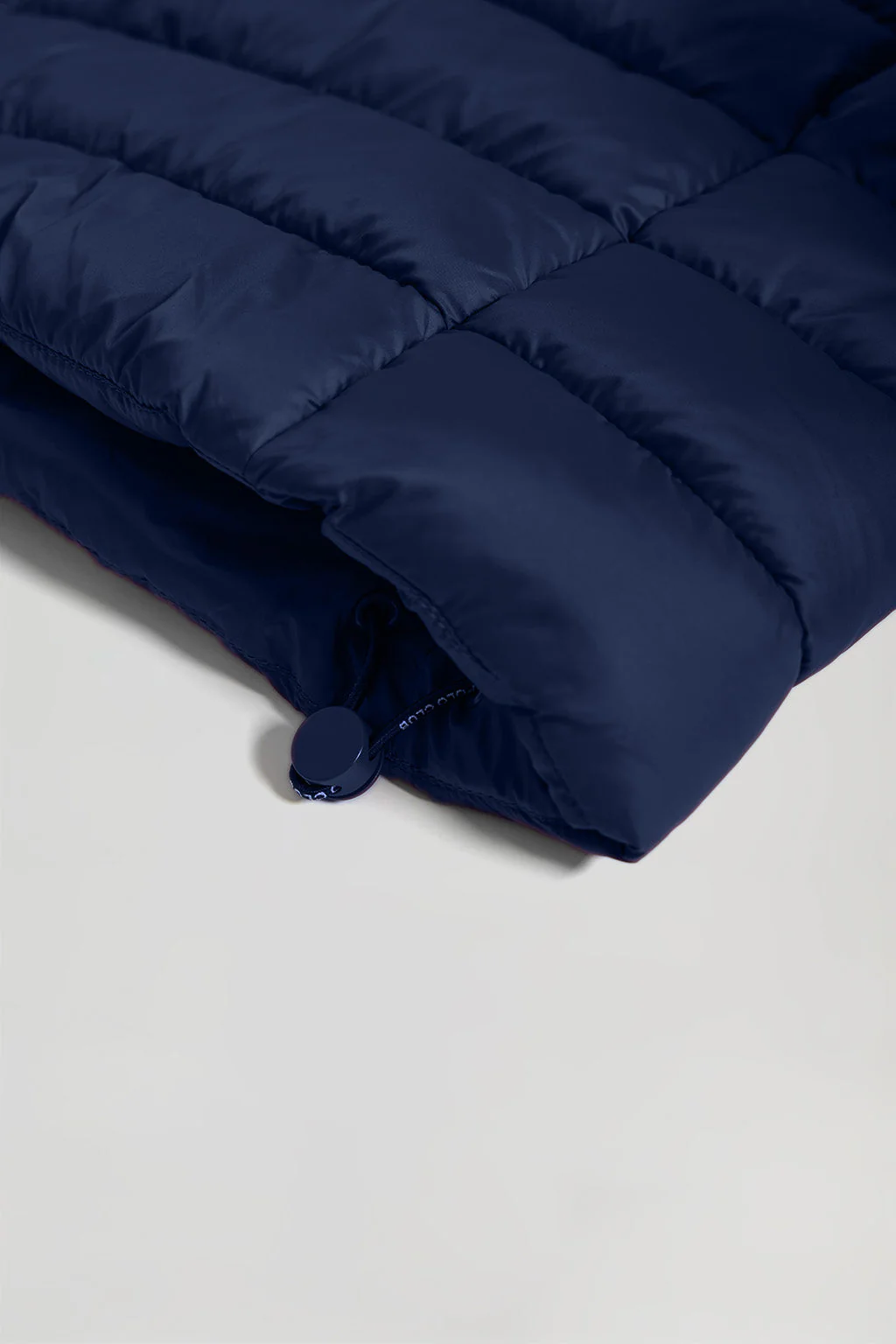 Navy-blue ultralight Corinne coat with hood and Polo Club logo - Image 11