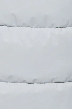 Silver Cósima long coat with removable hood and side vents - Image 12