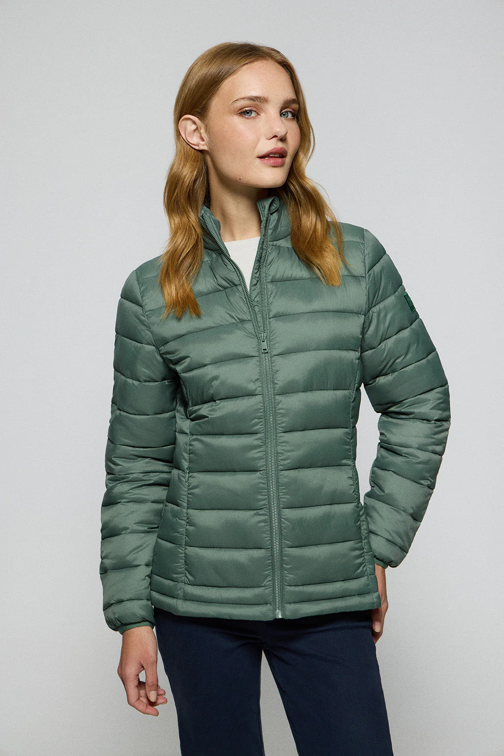 Green ultralight Costa jacket with logo