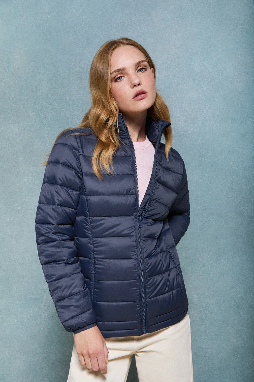 Navy-blue ultralight Costa jacket with logo - Image 4