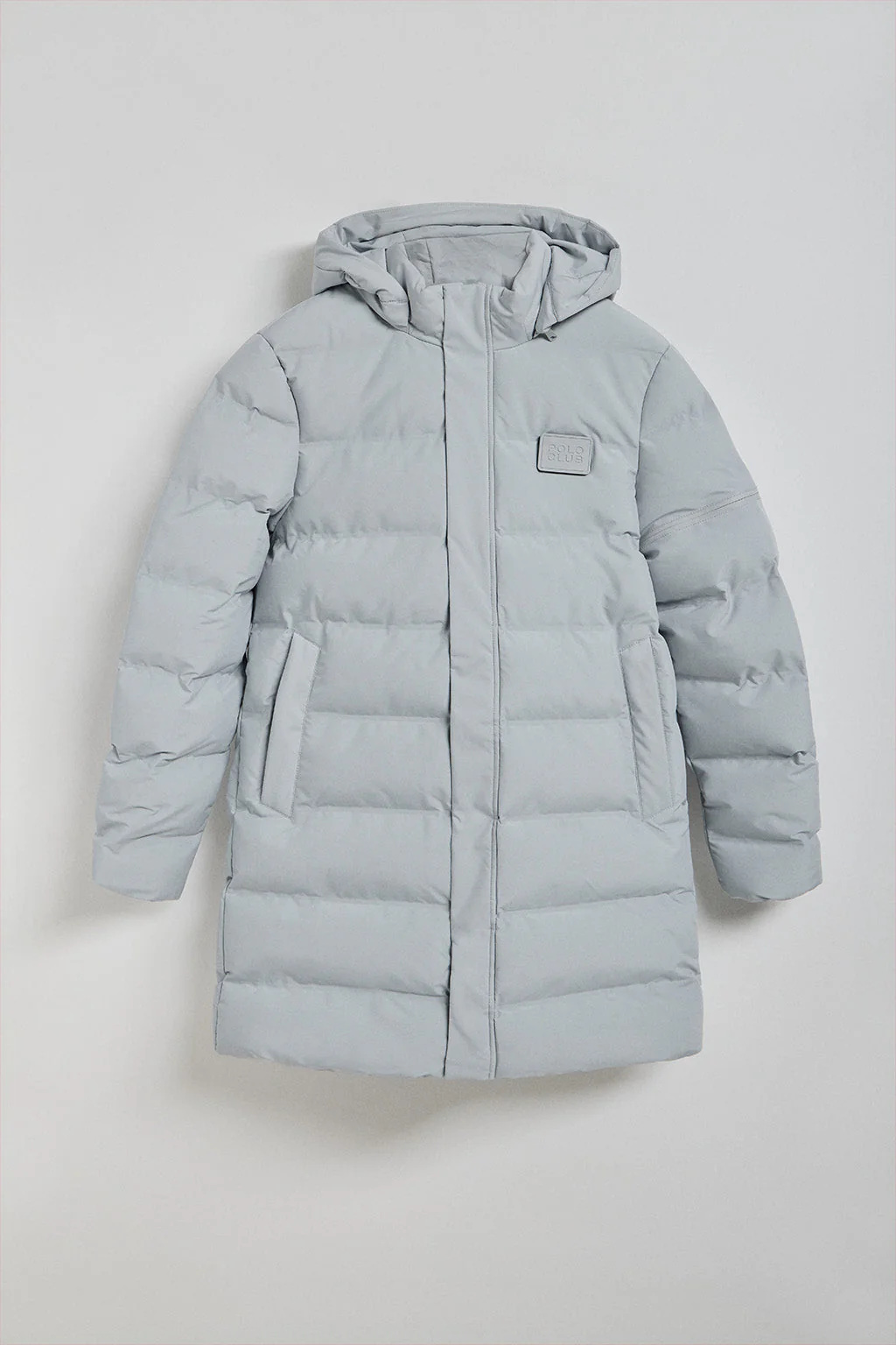 Grey coat Courchevel with detachable hood and Polo Club details - Image 11