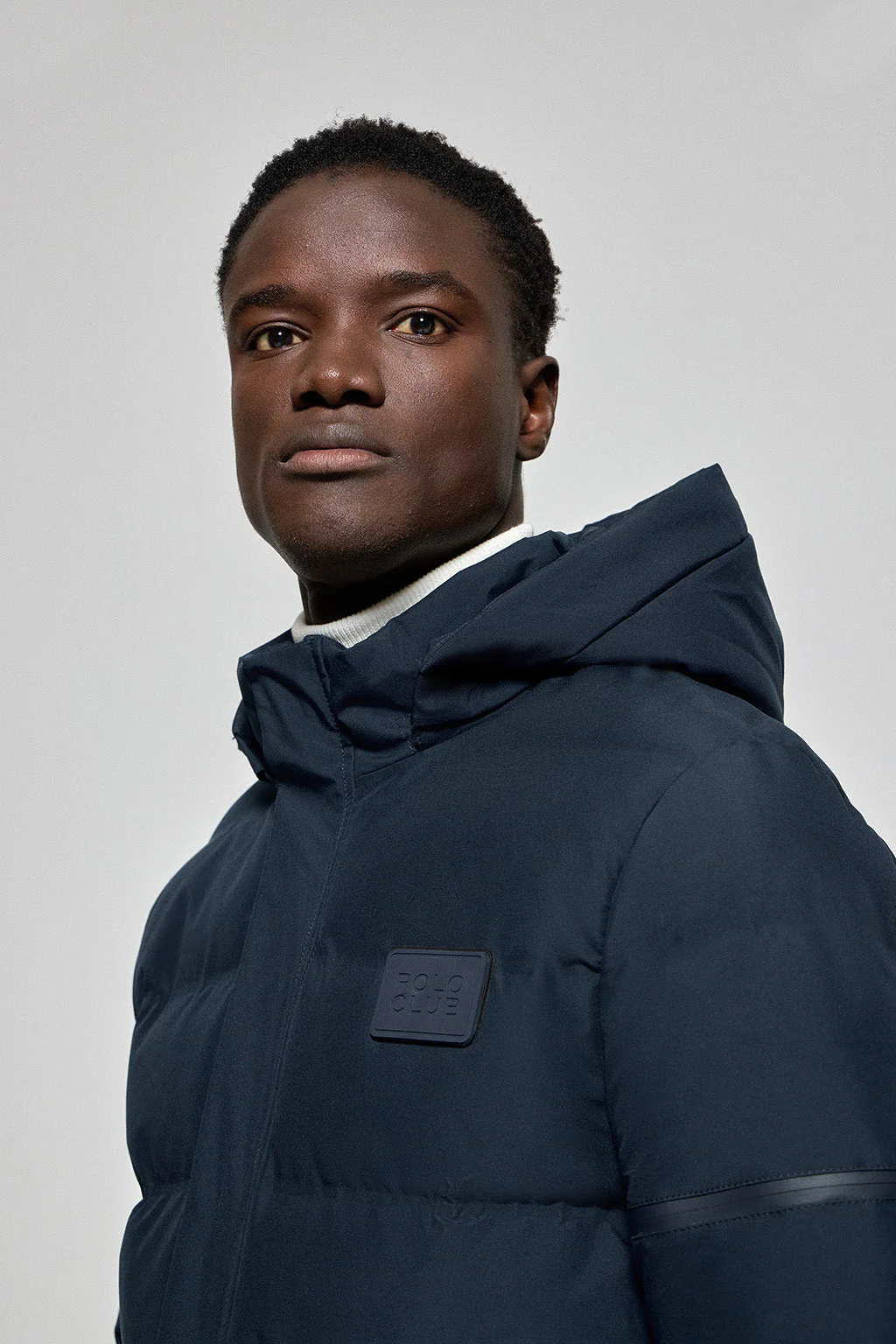 Navy-blue coat Courchevel with detachable hood and Polo Club details - Image 2