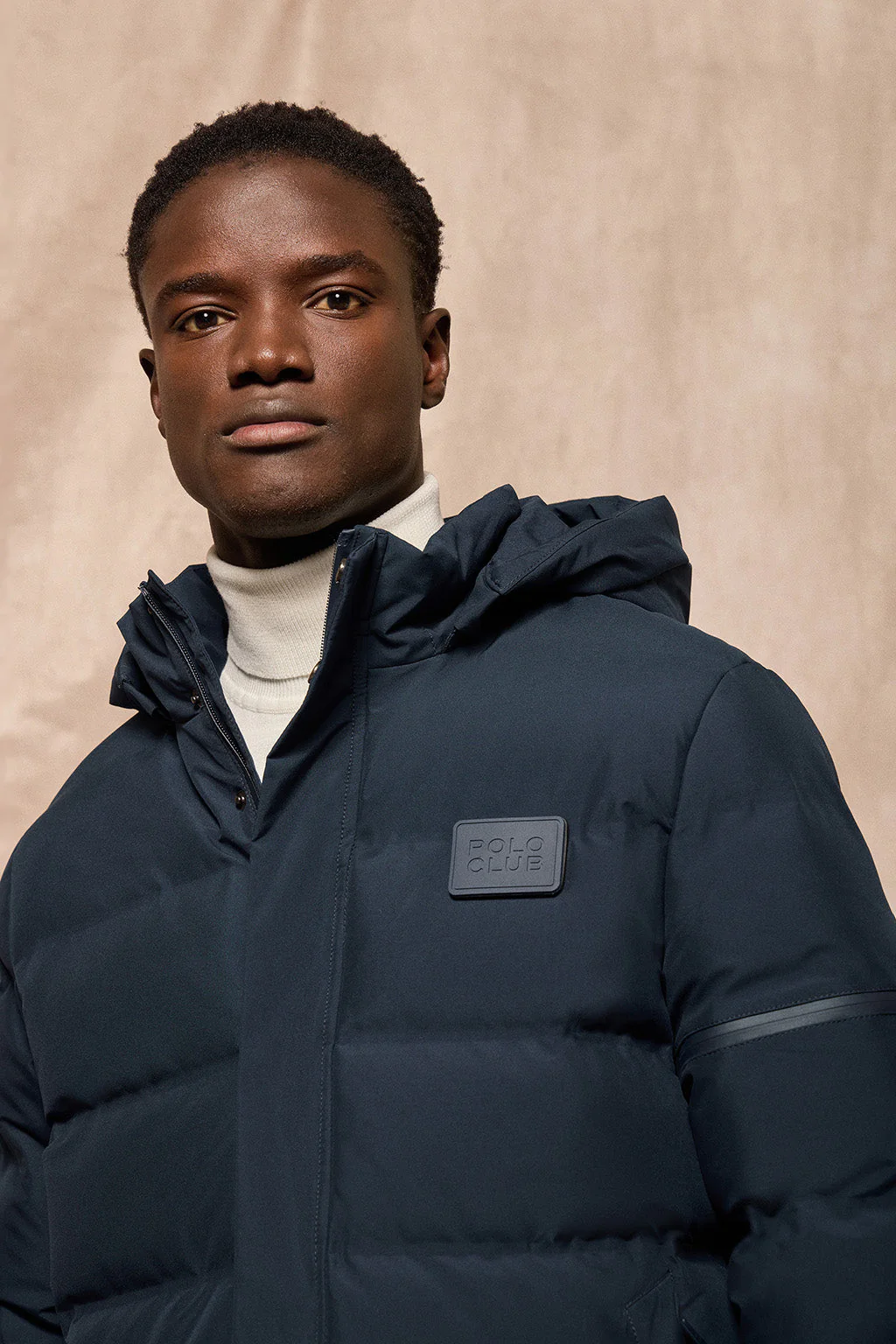 Navy-blue coat Courchevel with detachable hood and Polo Club details - Image 8