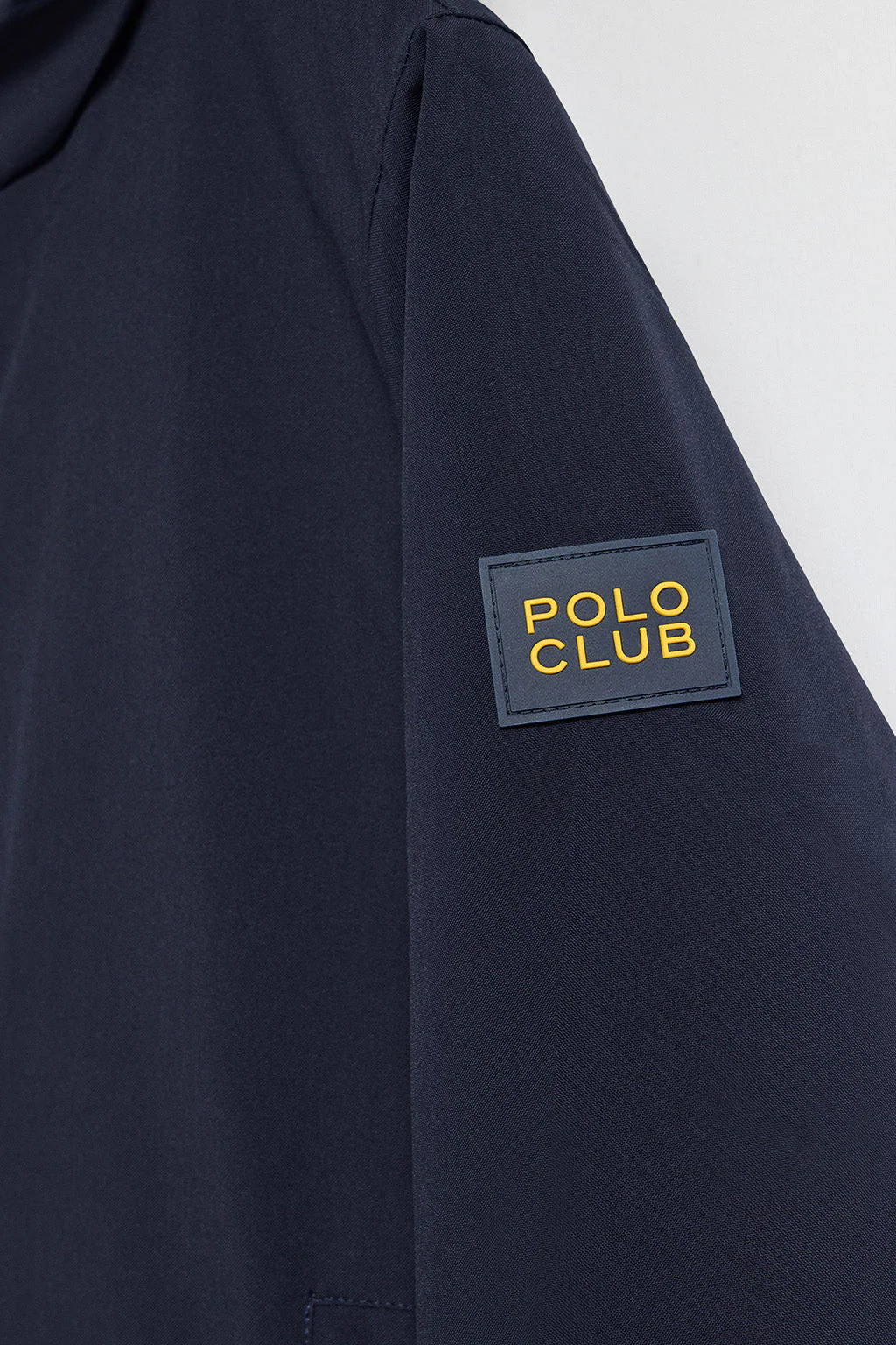 Navy-blue technical jacket with hood and bi-coloured Polo Club patch - Image 9