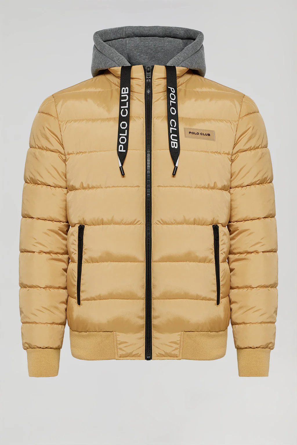 Camel Dolomite puffer jacket with Polo Club patch - Image 5