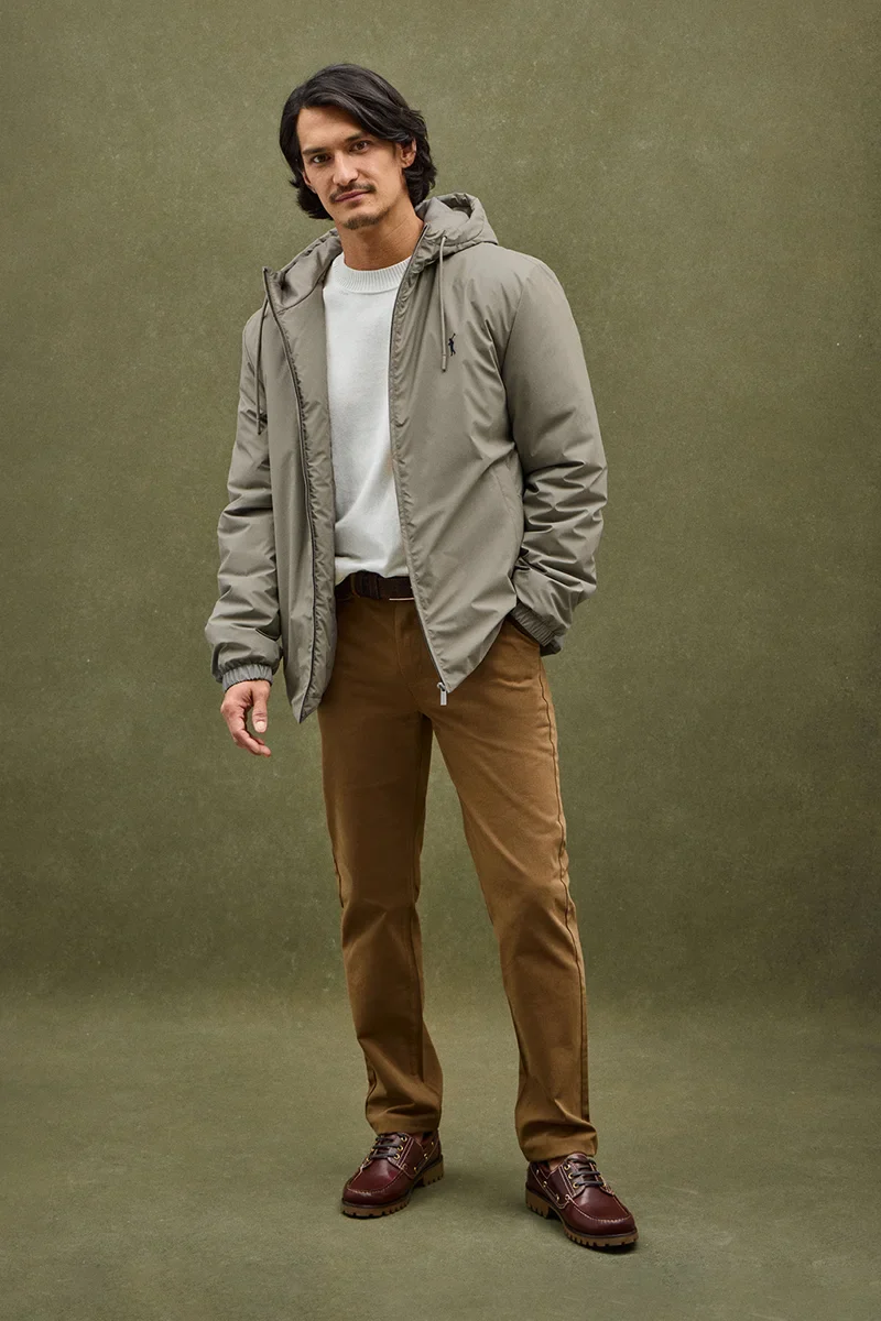 Stone-grey jacket Dorsey with Rigby Go logo - Image 2