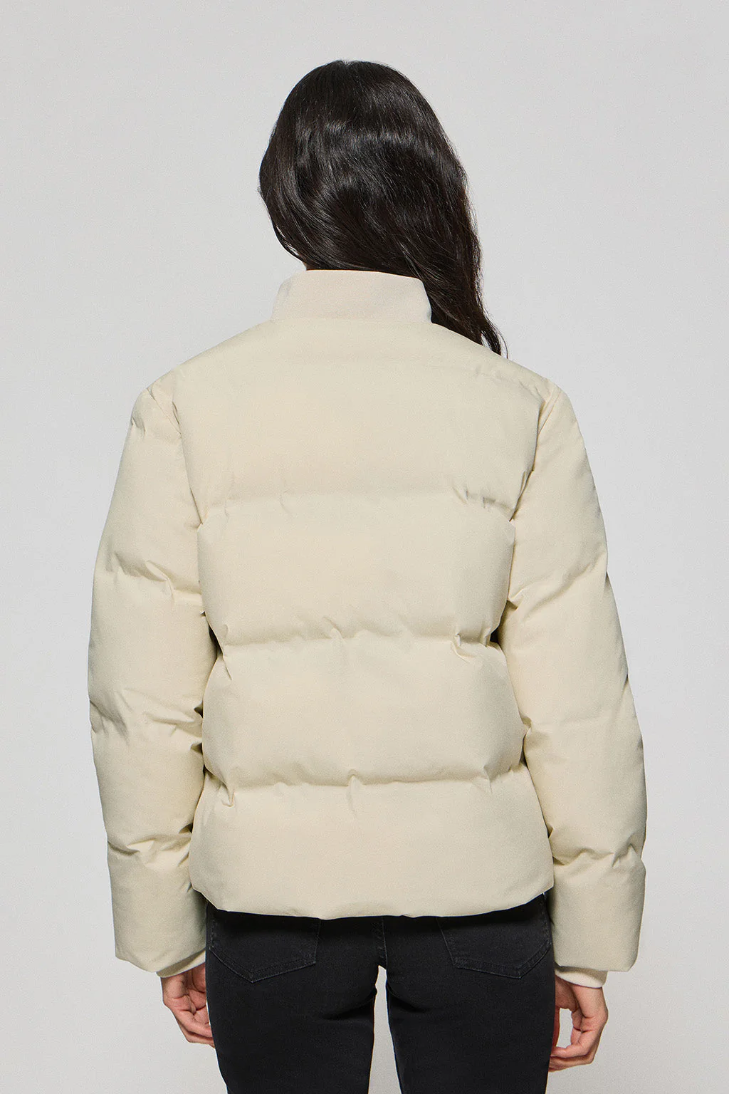 Beige puffer bomber Dubai with Polo Club details - Image 6