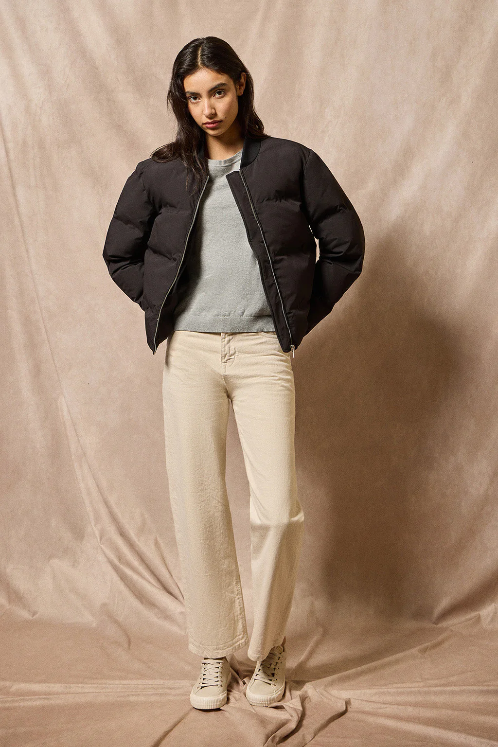 Black puffer bomber Dubai with Polo Club details - Image 5