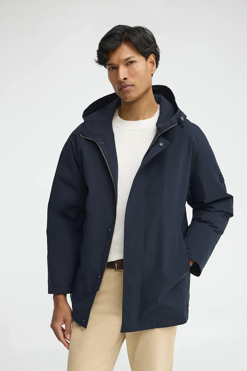 Navy-blue puffer jacket Ellington with Polo Club rubberised logo