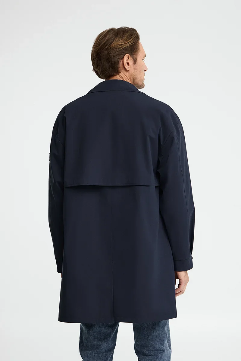 Navy-blue trench coat Ellington with Polo Club rubberised logo - Image 6