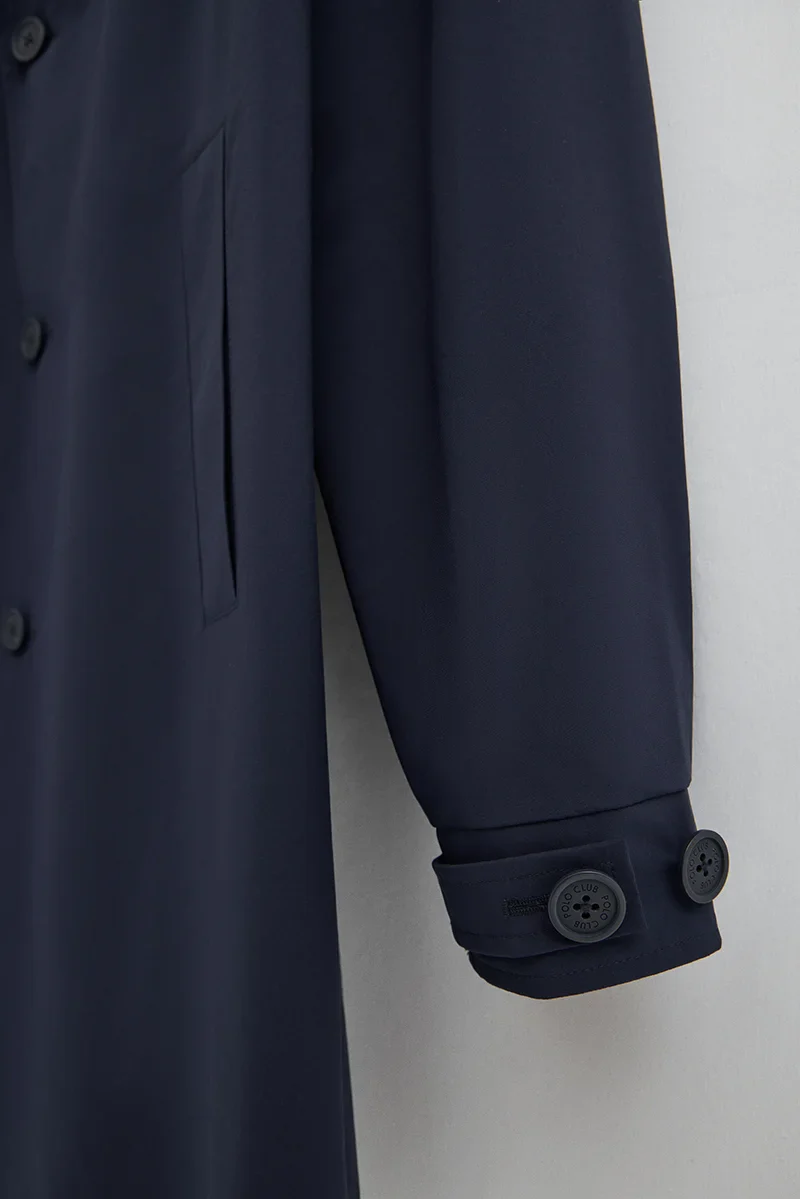 Navy-blue trench coat Ellington with Polo Club rubberised logo - Image 9
