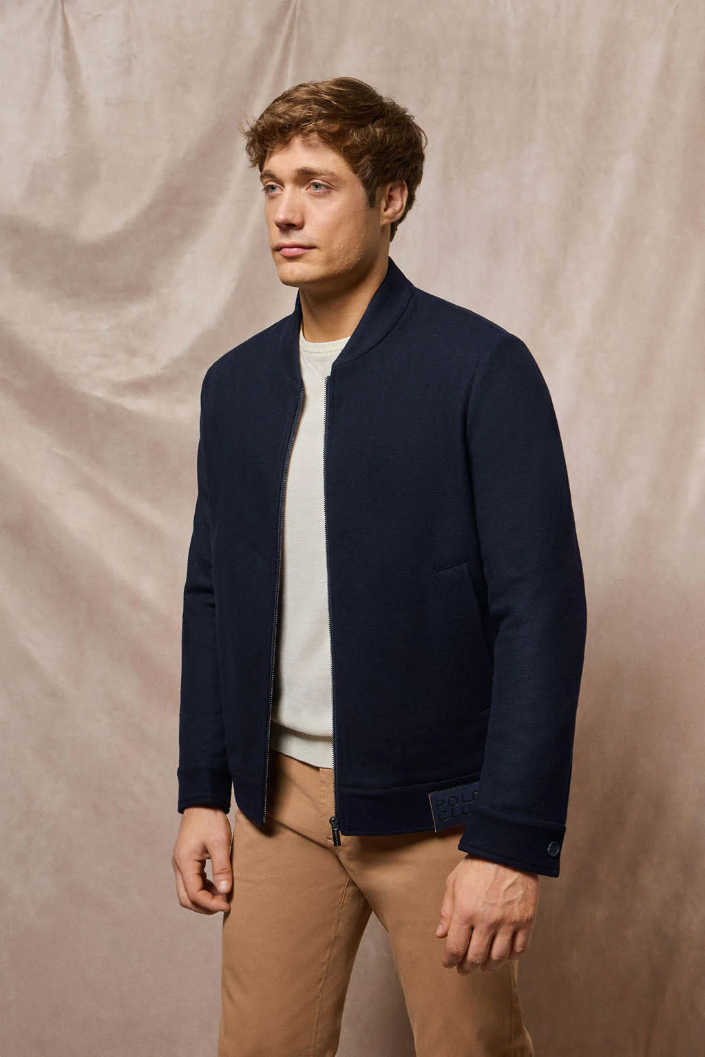 Navy-blue bomber Exeter with Polo Club details - Image 4