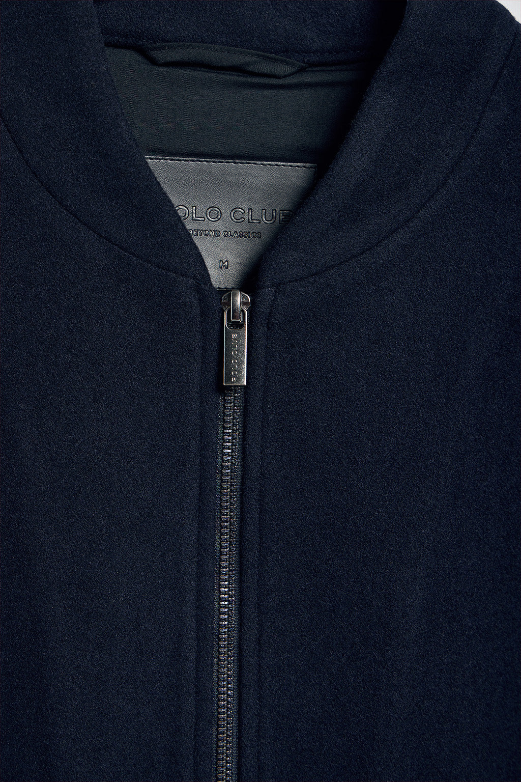 Navy-blue bomber Exeter with Polo Club details - Image 8