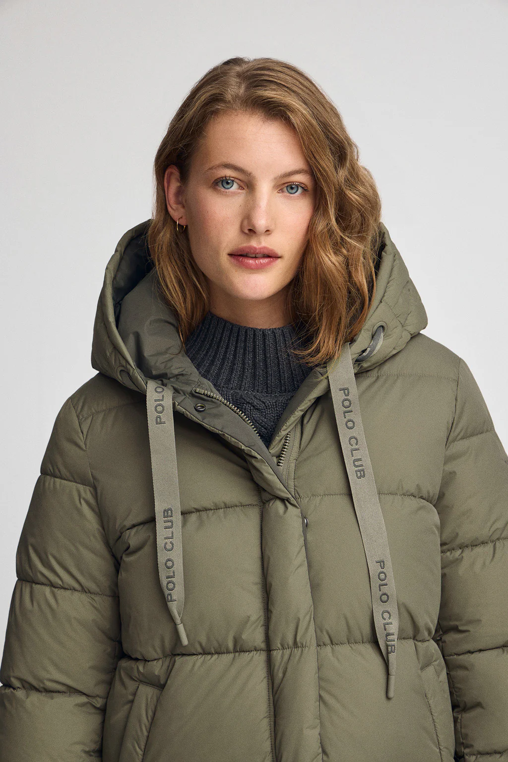 Army-green jacket Gaia Reversible with Polo Club logo - Image 4
