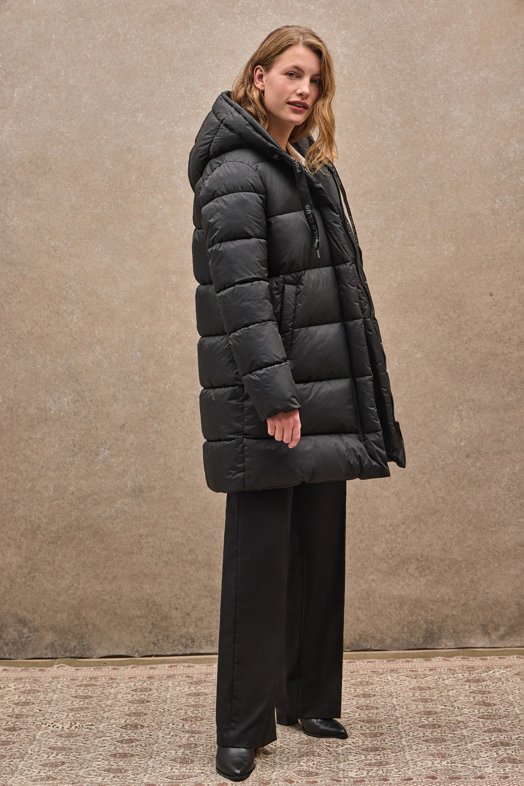 Black jacket Gaia Reversible with Polo Club logo - Image 4