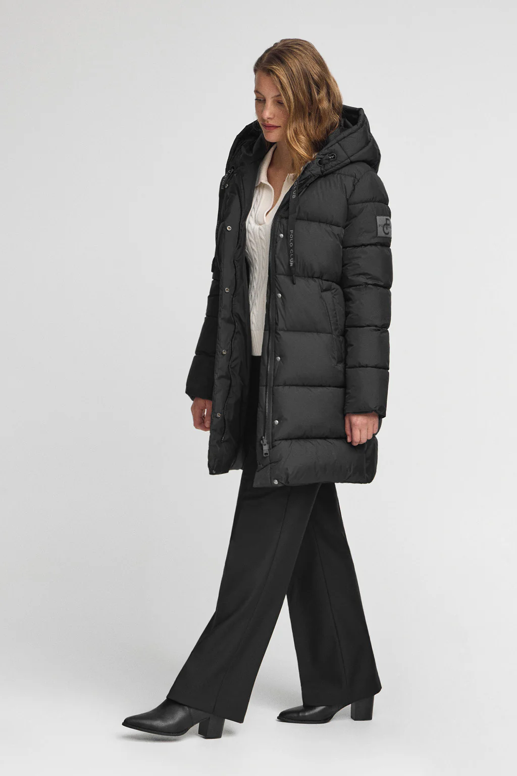 Black jacket Gaia Reversible with Polo Club logo - Image 5