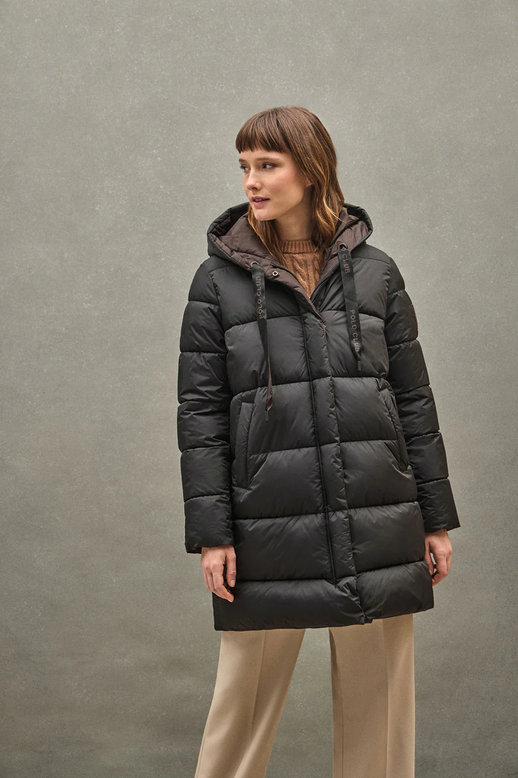 Black and brown jacket Gaia Reversible with Polo Club logo - Image 4