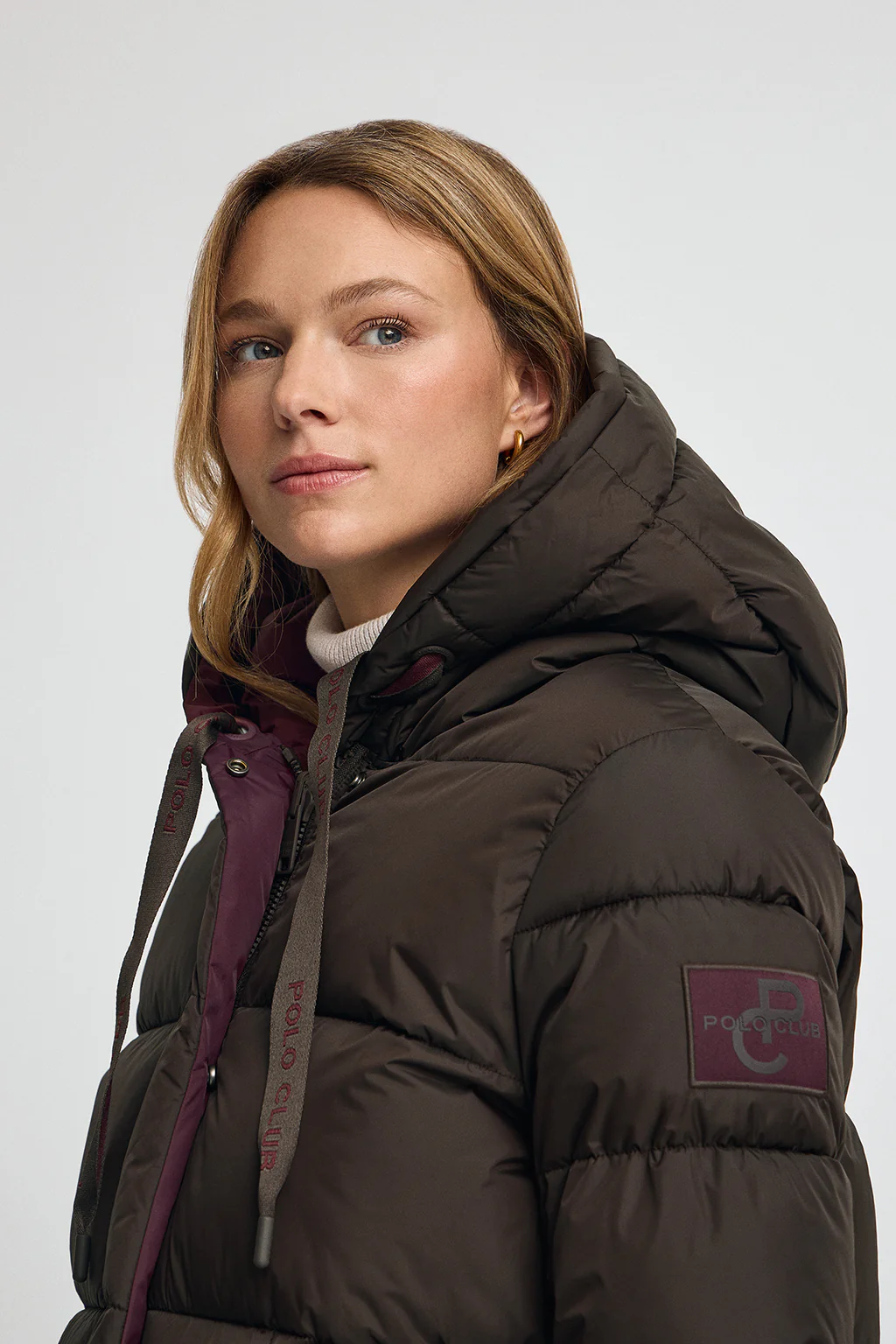 Chocolate jacket Gaia Reversible with Polo Club logo - Image 3