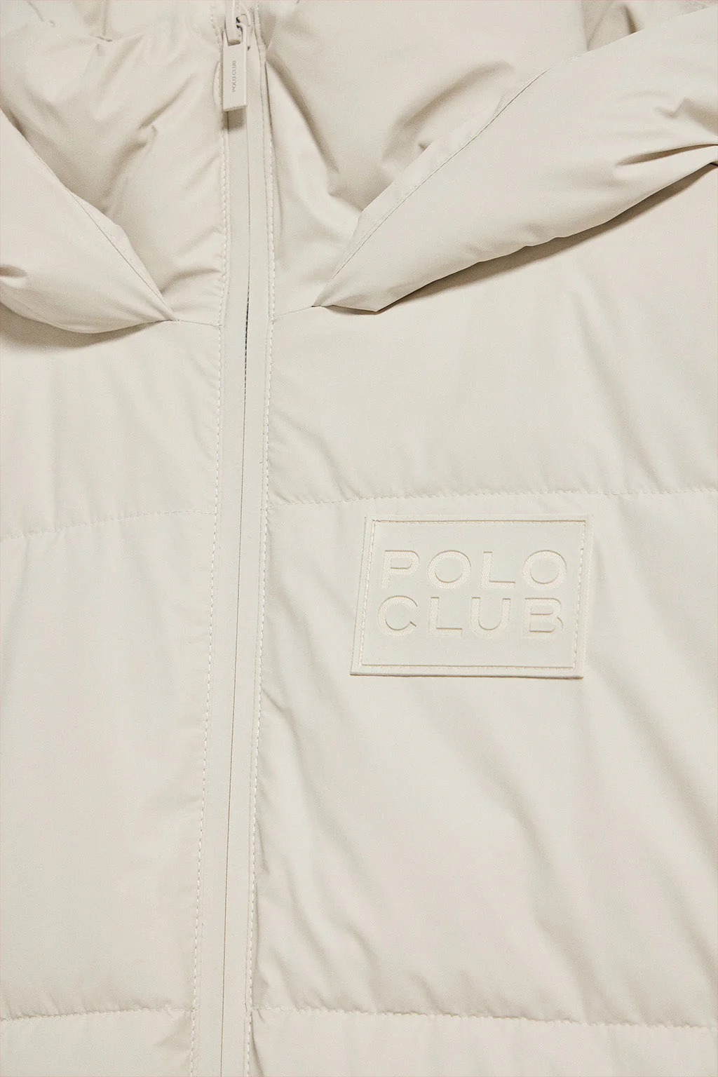 Grey puffer jacket Glacier with fixed hood and Polo Club details - Image 10