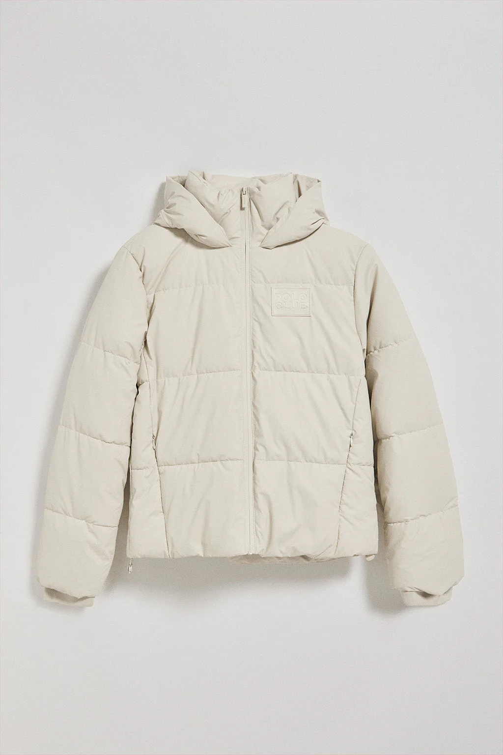 Grey puffer jacket Glacier with fixed hood and Polo Club details - Image 11